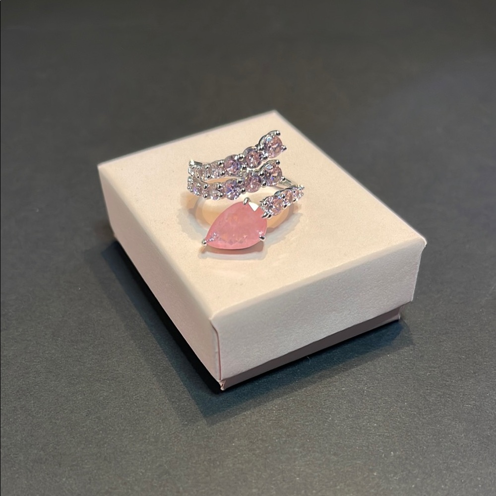 Elegant Pink Gemstone Ring Bomb Party